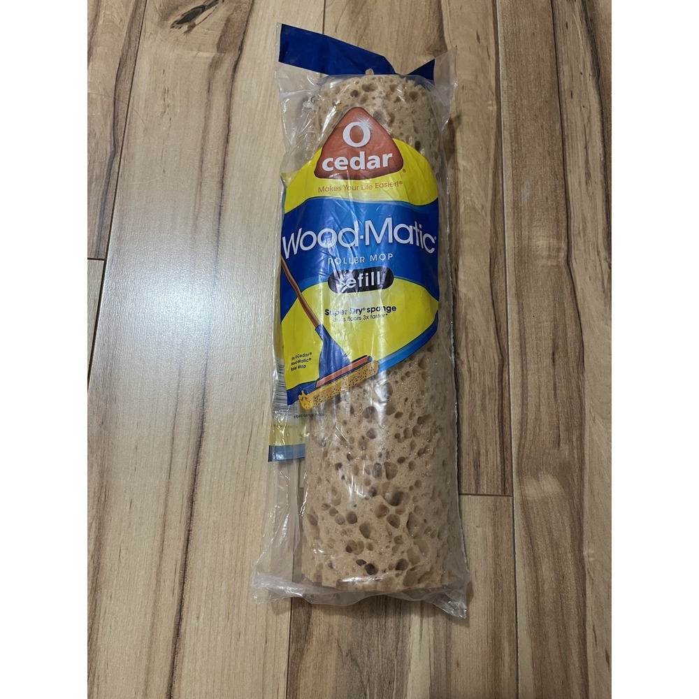 O Cedar Wood-Matic 11.5" Roller Mop Refill Super Dry Sponge For Wood & Hardwood